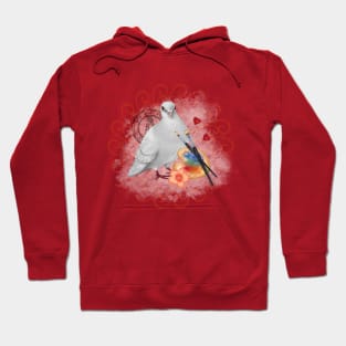 White Dove with Painting Palette Hoodie